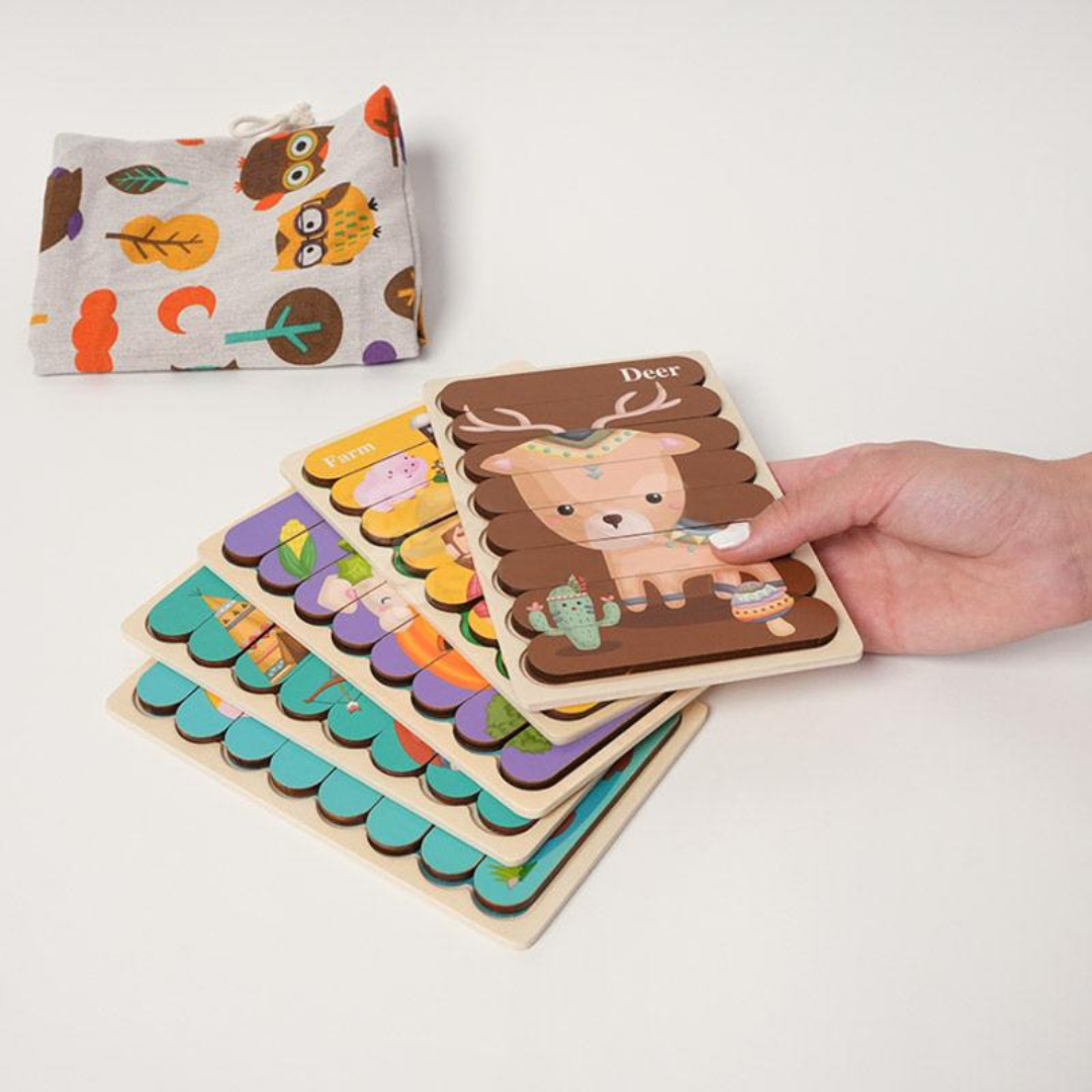 Rasa Sayang Montessori Double-Sided Puzzles (Pack of 5)