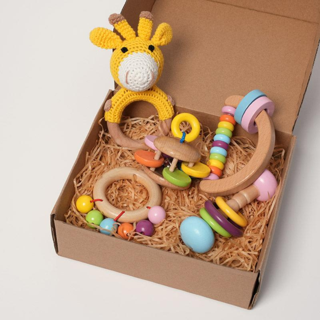 Rasa Sayang Montessori 5-Piece Rattle Gift Set