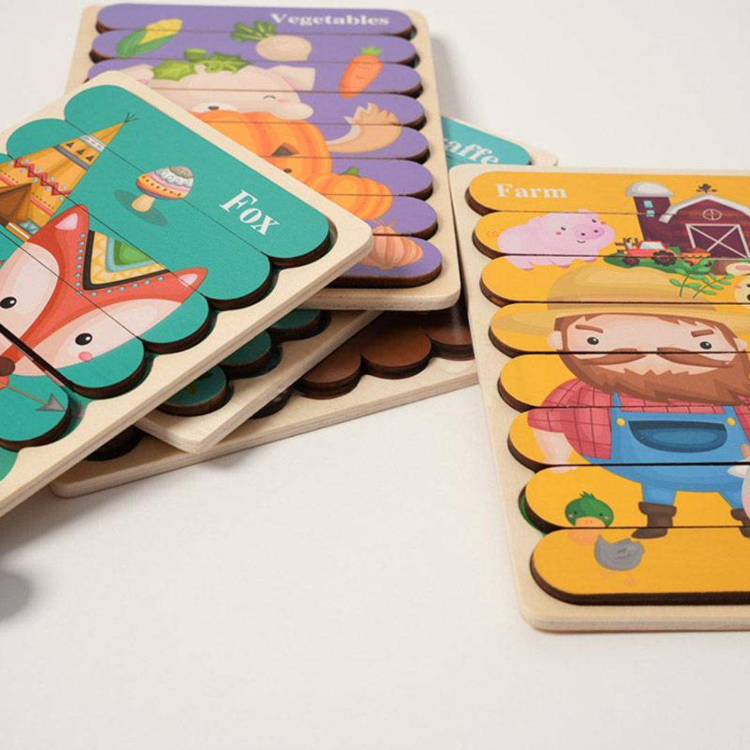 Rasa Sayang Montessori Double-Sided Puzzles (Pack of 5)