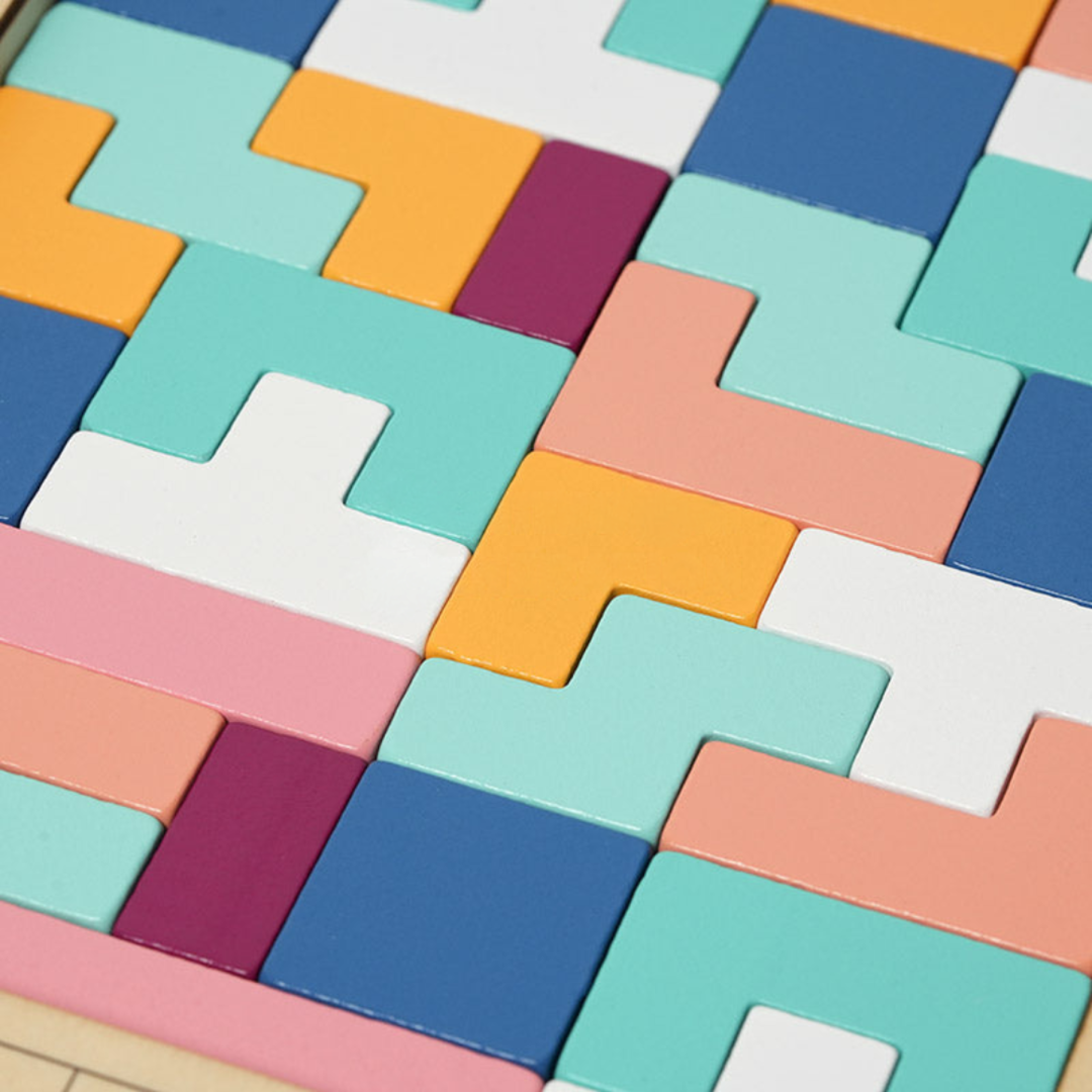 Rasa Sayang Montessori Wooden Tetris Set