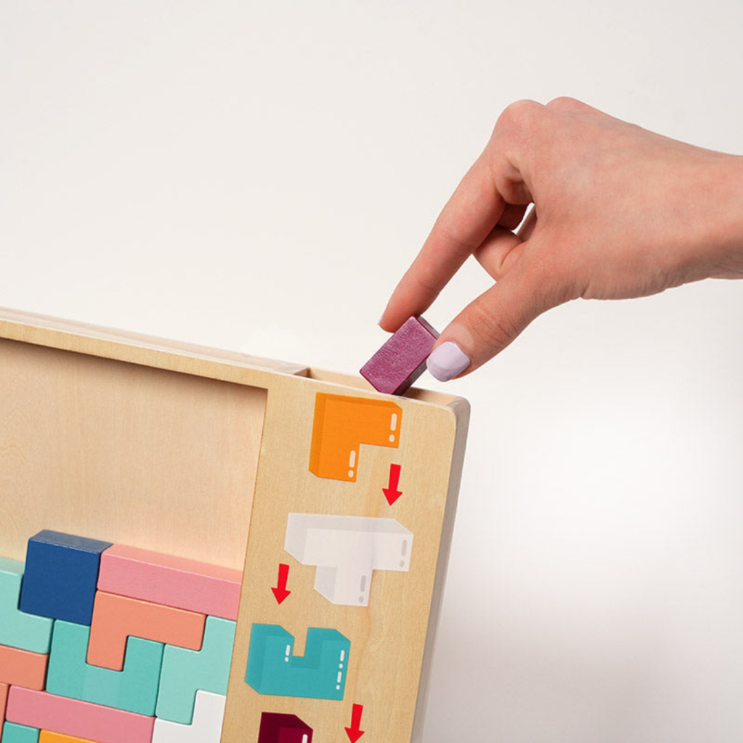 Rasa Sayang Montessori Wooden Tetris Set