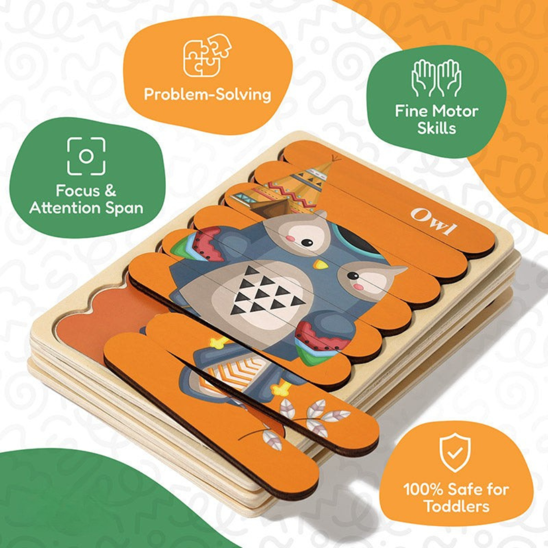 Rasa Sayang Montessori Double-Sided Puzzles (Pack of 5)