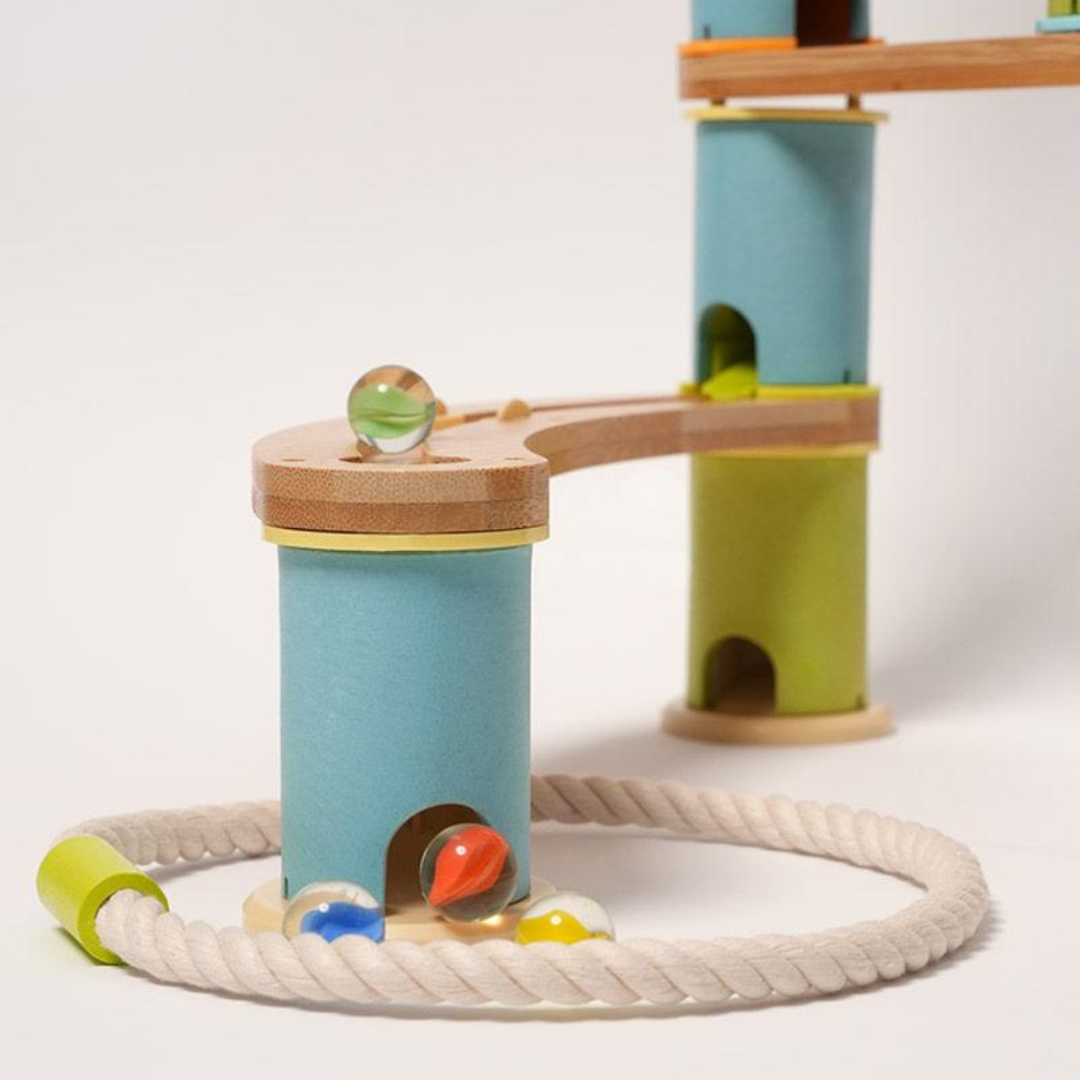 Rasa Sayang Montessori Bamboo Marble Run Set