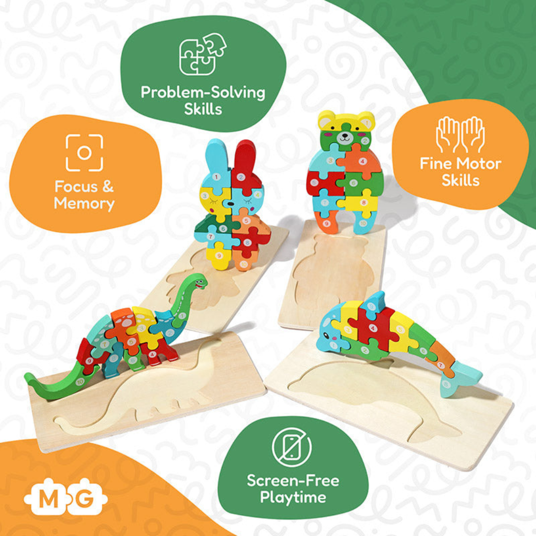 Rasa Sayang Montessori Wooden Puzzles (4-Pack)