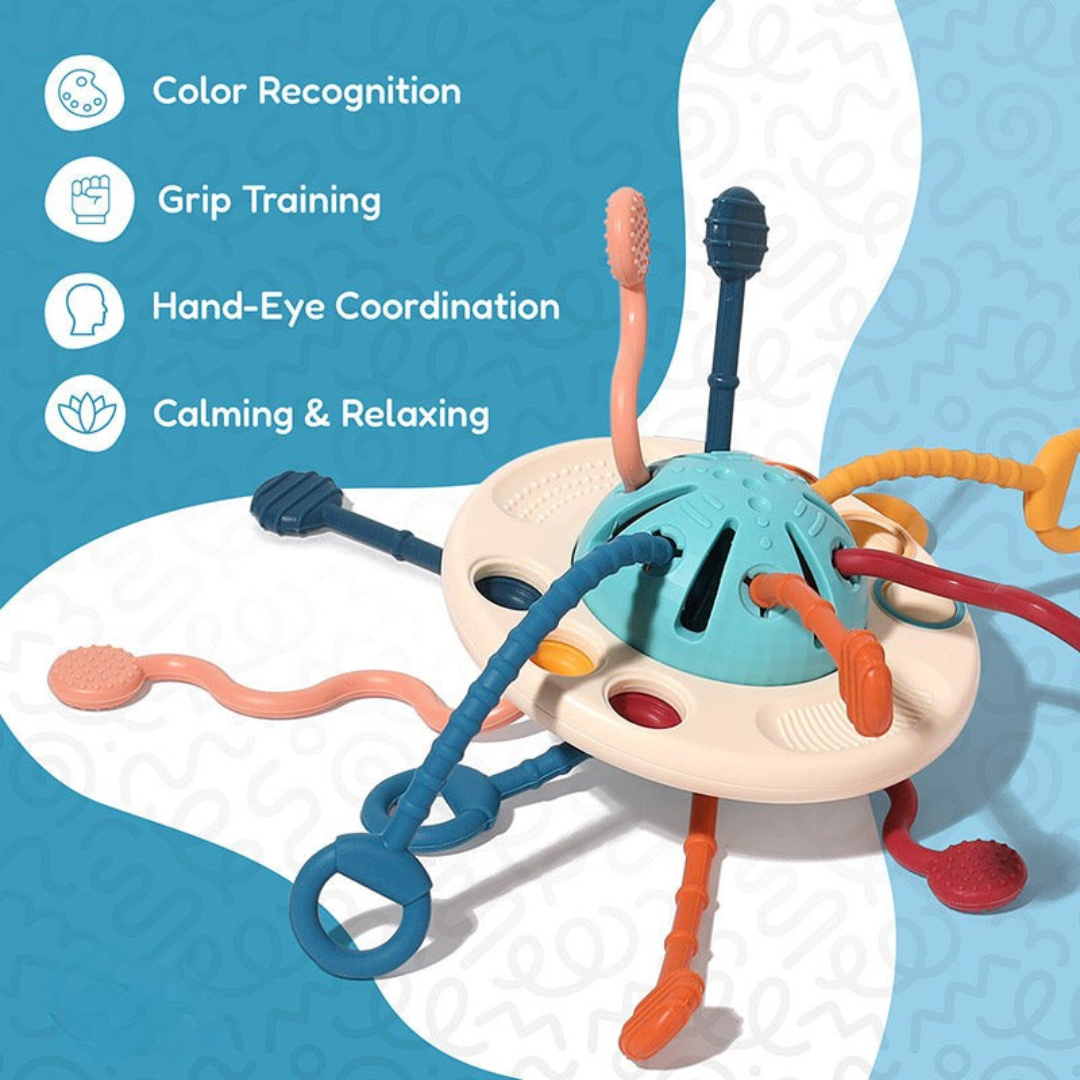Rasa Sayang Montessori Silicone UFO Pulling Toy