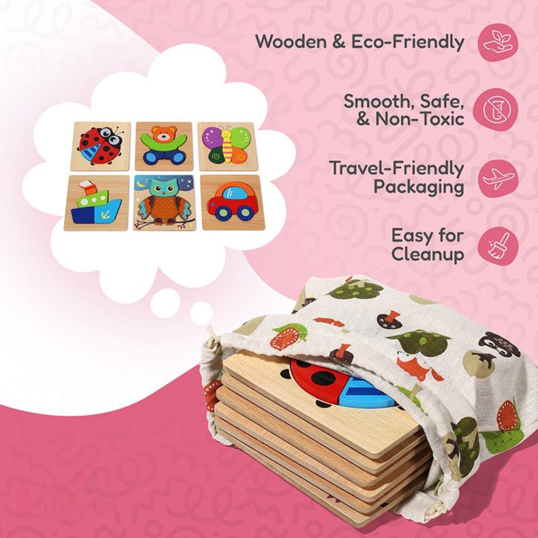 Rasa Sayang Montessori Happy Puzzles 6-Pack Set