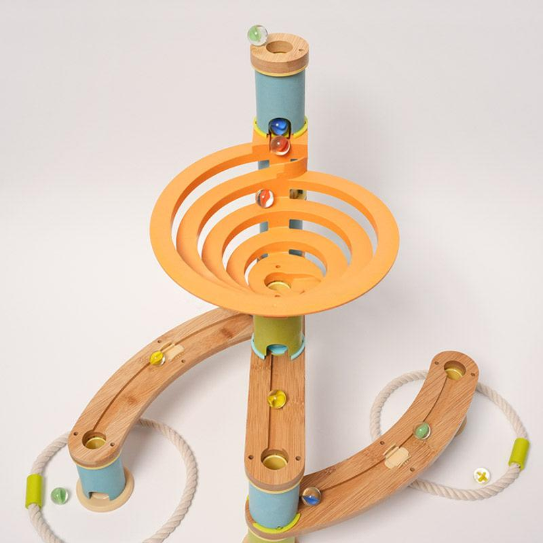 Rasa Sayang Montessori Bamboo Marble Run Set