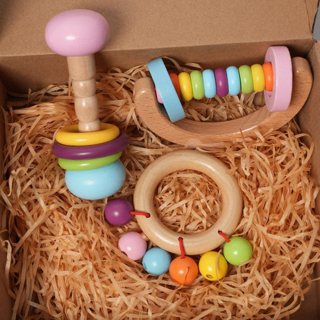 Rasa Sayang Montessori 5-Piece Rattle Gift Set