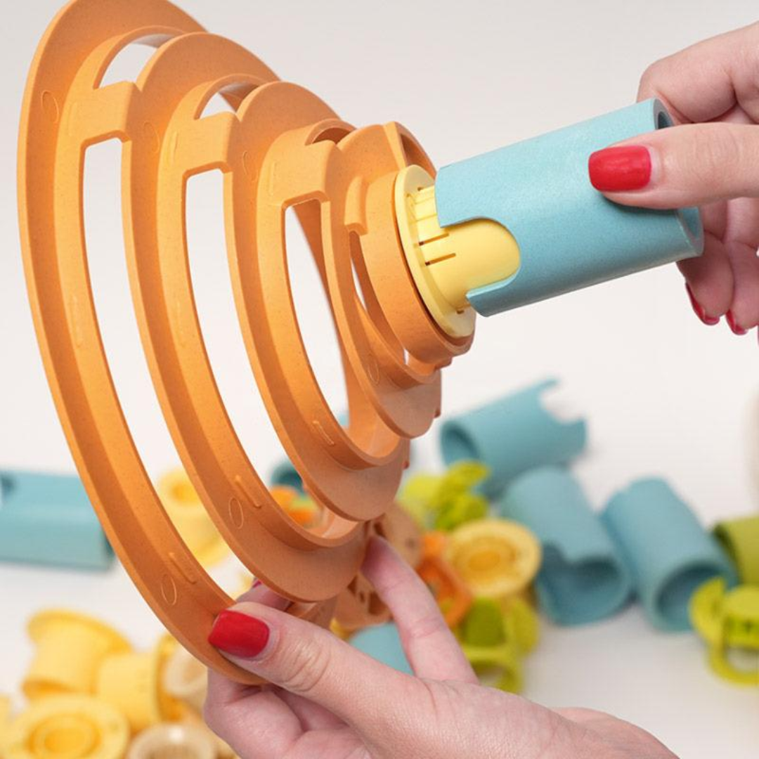 Rasa Sayang Montessori Bamboo Marble Run Set