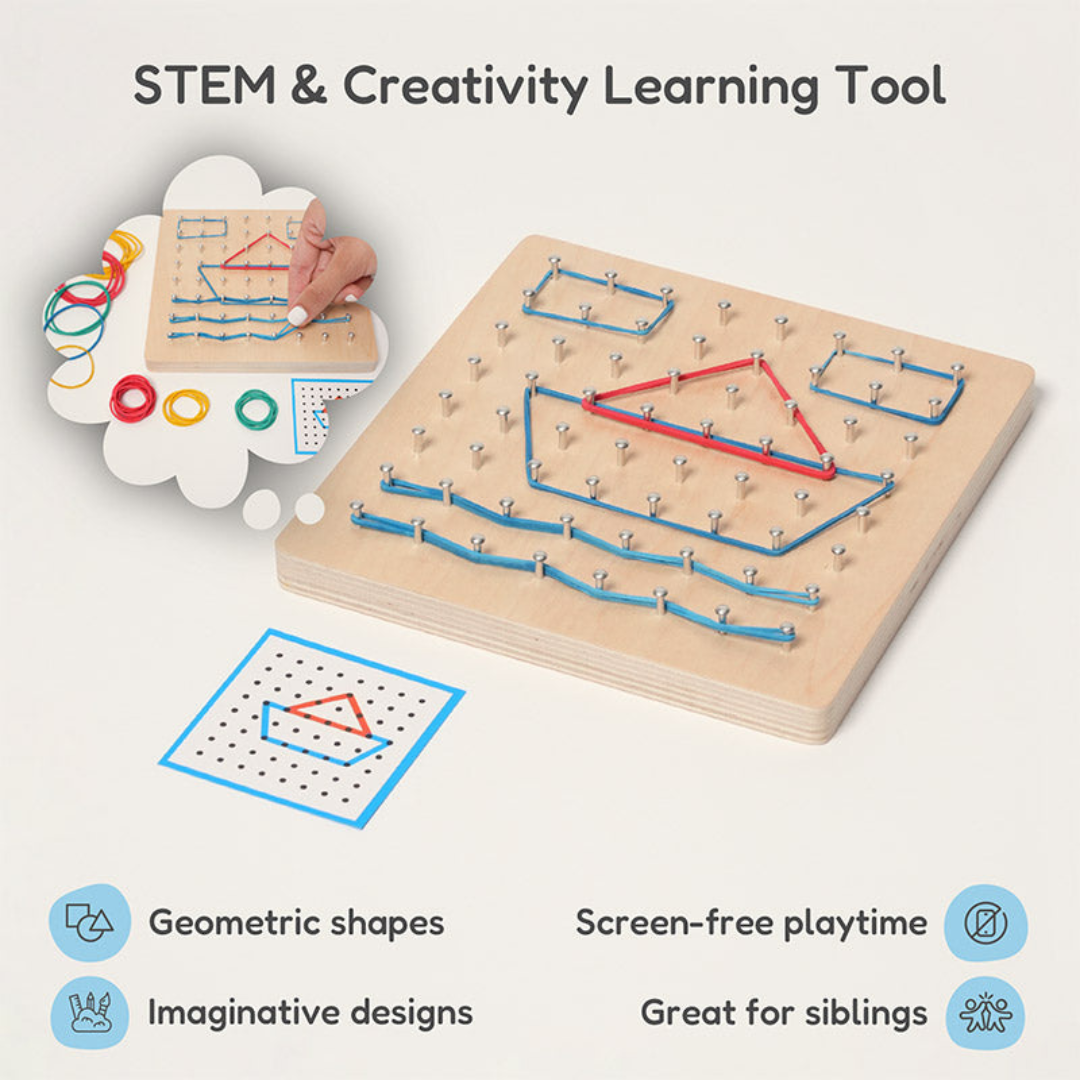 Rasa Sayang Montessori Wooden Geoboard