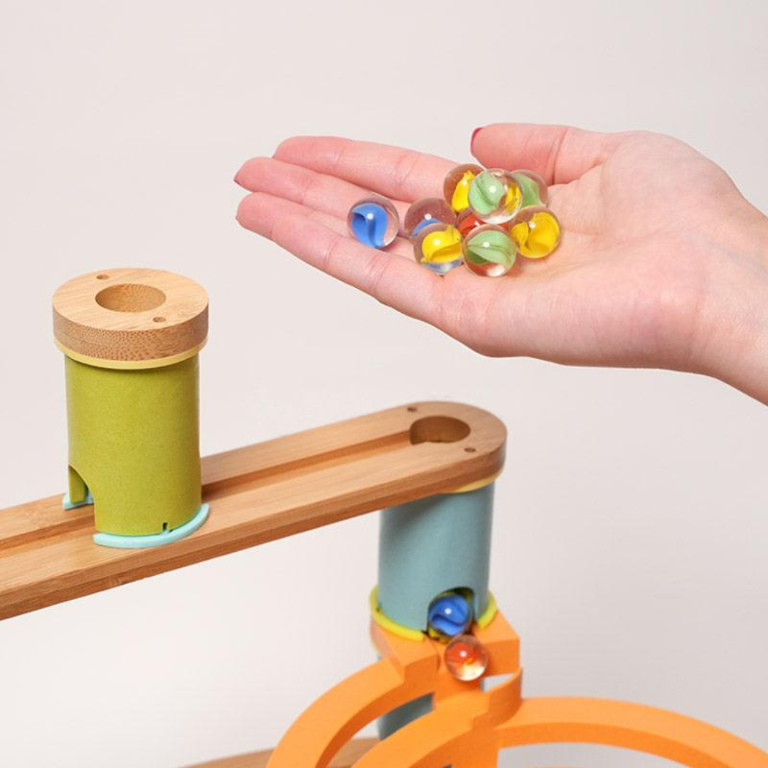 Rasa Sayang Montessori Bamboo Marble Run Set