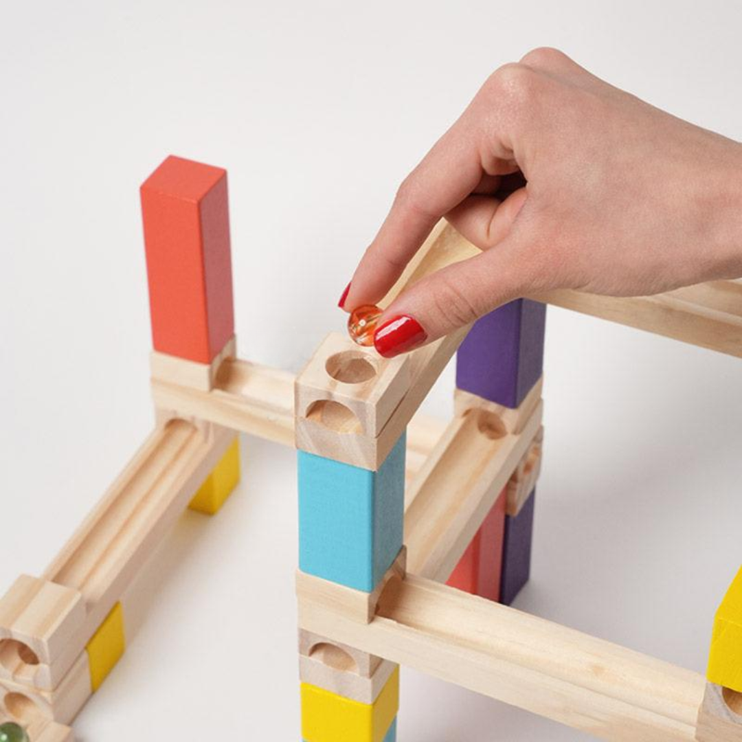 Rasa Sayang Montessori Wooden Marble Run Set