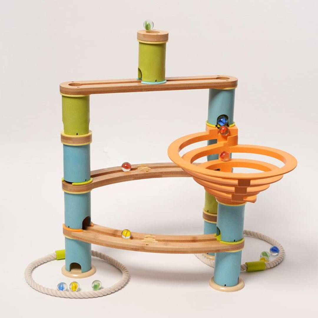 Rasa Sayang Montessori Bamboo Marble Run Set
