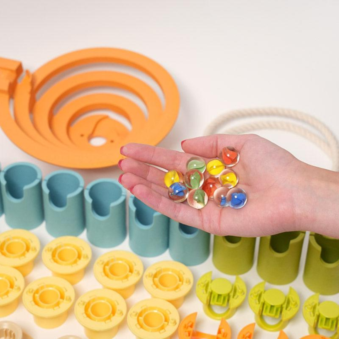 Rasa Sayang Montessori Bamboo Marble Run Set