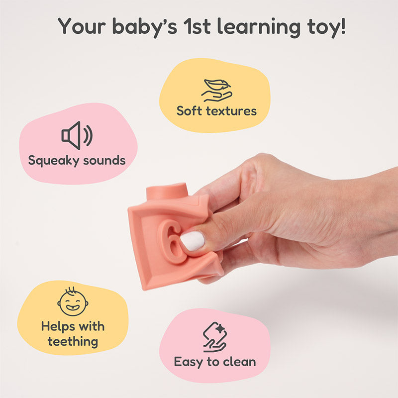 Rasa Sayang Montessori Squeaky Sensory 12-Piece Block Set