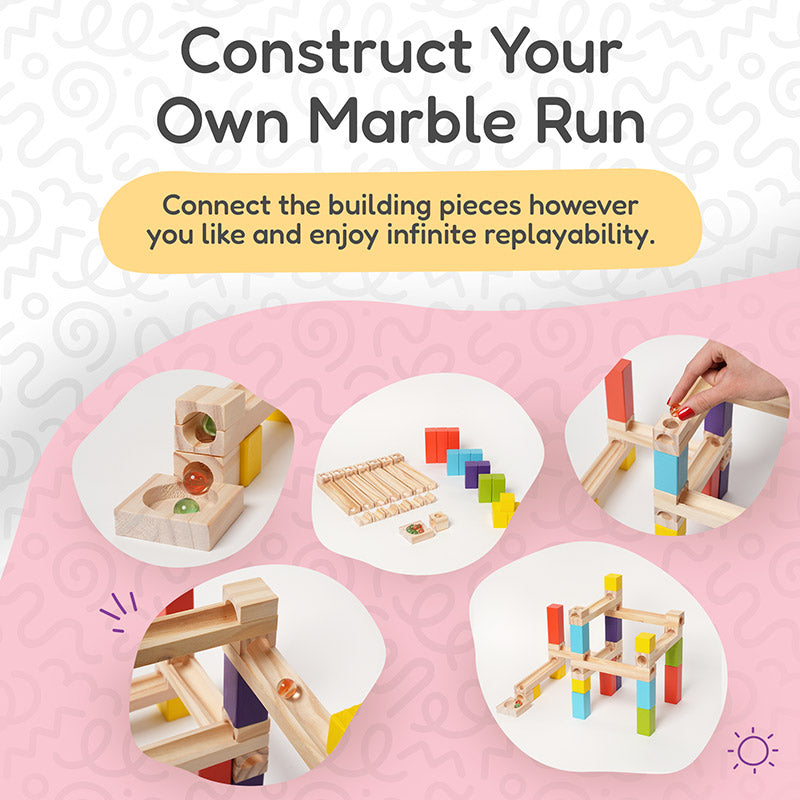 Rasa Sayang Montessori Wooden Marble Run Set