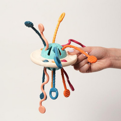 Rasa Sayang Montessori Silicone UFO Pulling Toy