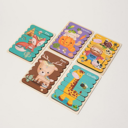 Rasa Sayang Montessori Double-Sided Puzzles (Pack of 5)