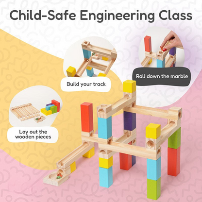 Rasa Sayang Montessori Wooden Marble Run Set