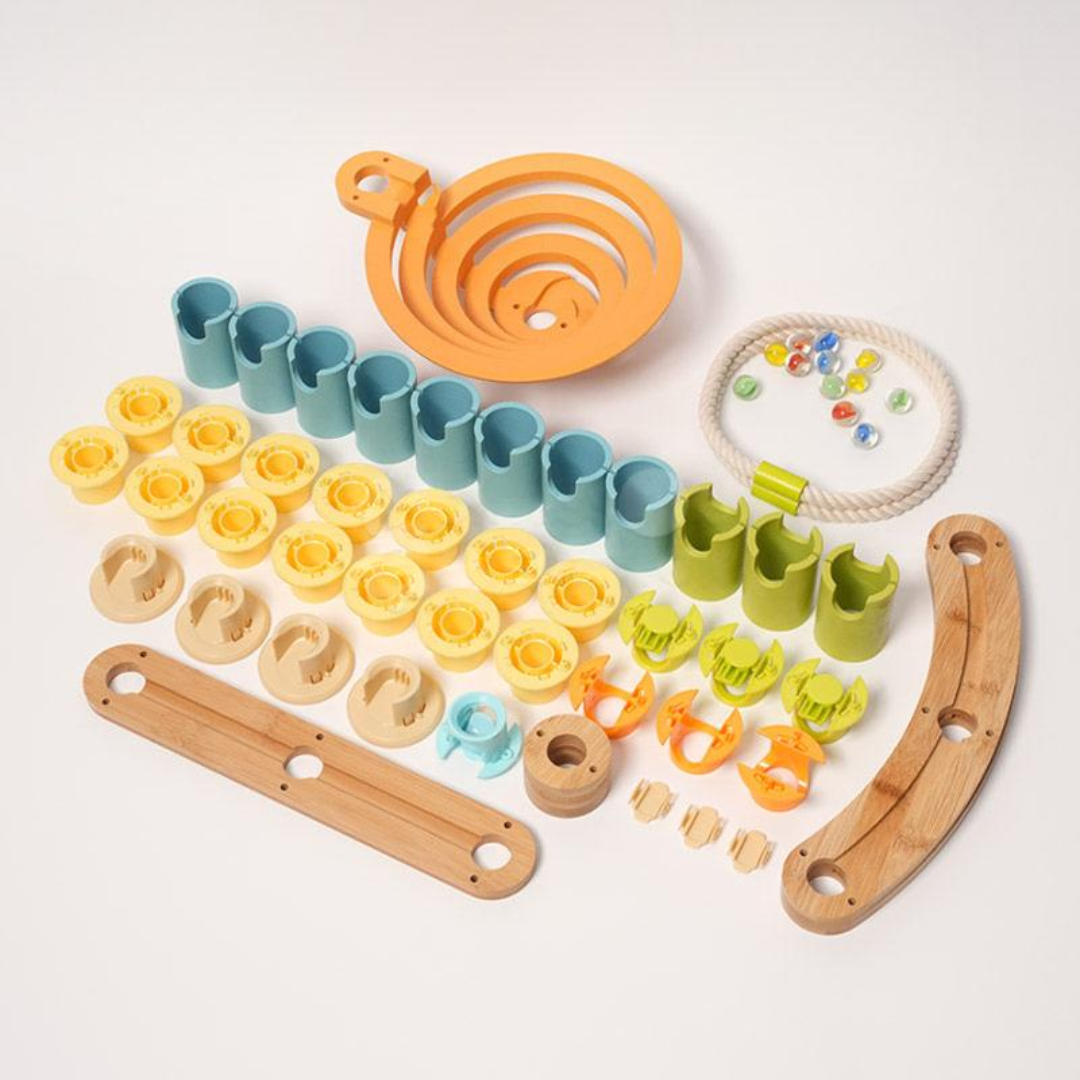 Rasa Sayang Montessori Bamboo Marble Run Set
