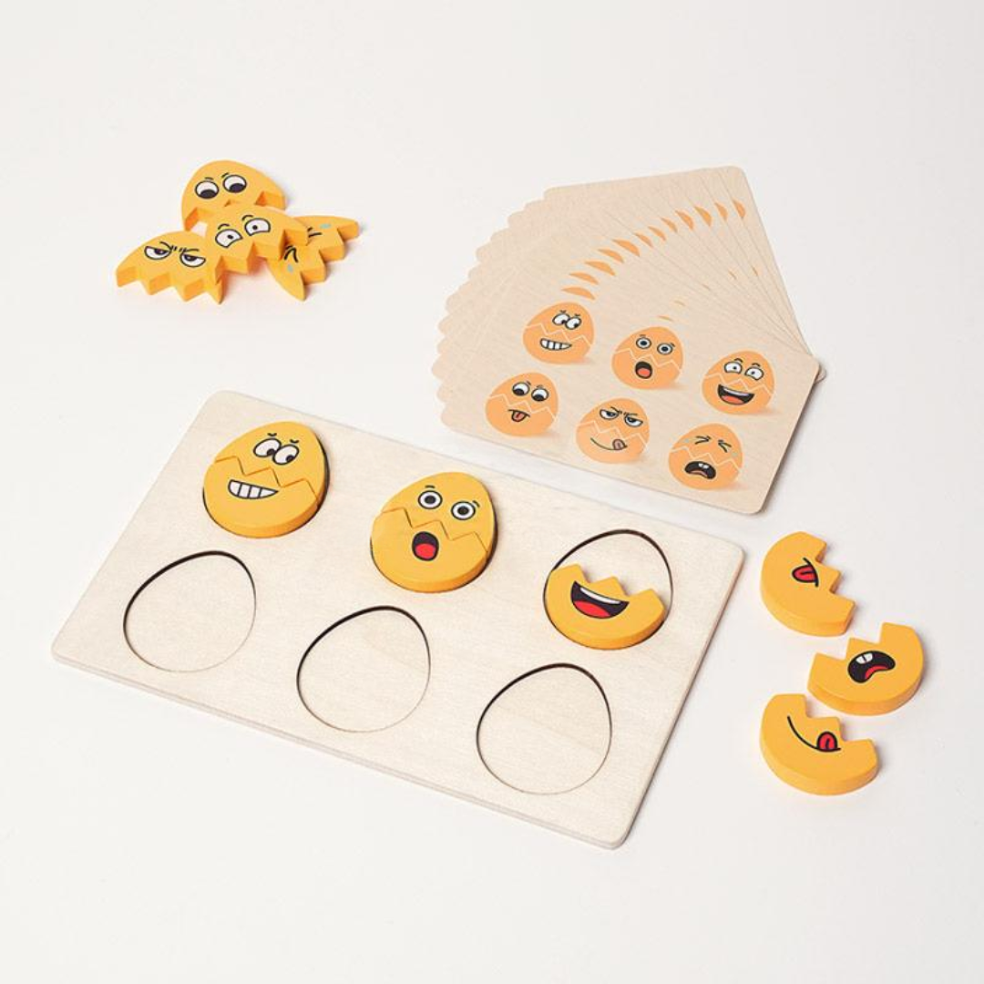 Rasa Sayang Montessori Funny Egg Faces for Emotion Learning