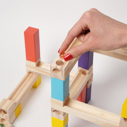 Rasa Sayang Montessori Wooden Marble Run Set