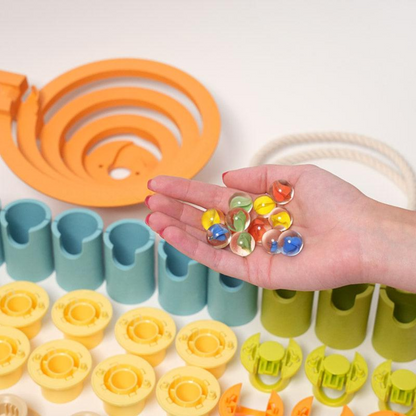 Rasa Sayang Montessori Bamboo Marble Run Set