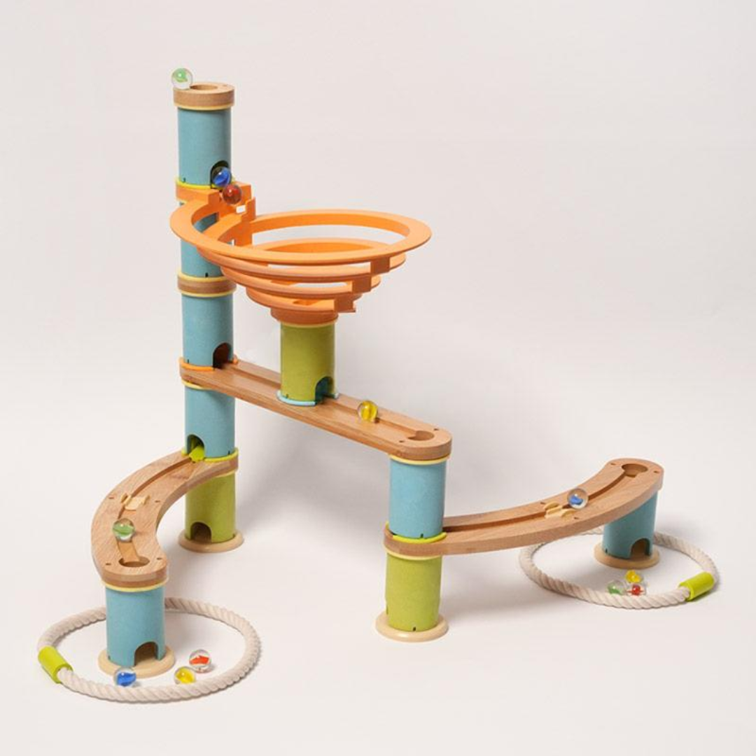 Rasa Sayang Montessori Bamboo Marble Run Set