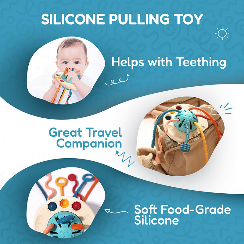 Rasa Sayang Montessori Silicone UFO Pulling Toy
