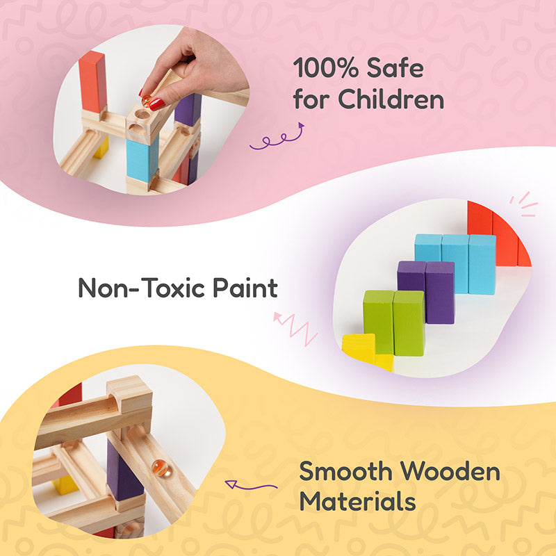 Rasa Sayang Montessori Wooden Marble Run Set