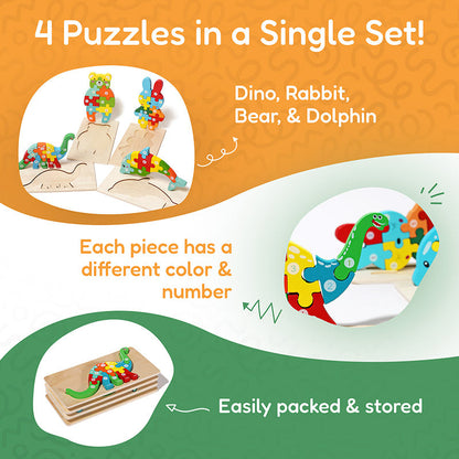 Rasa Sayang Montessori Wooden Puzzles (4-Pack)